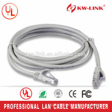 UL Listed Stranded UTP Cat6 Patch Cable, 7*0.2MM Bare Copper RJ45 Cat6 Patch Cord